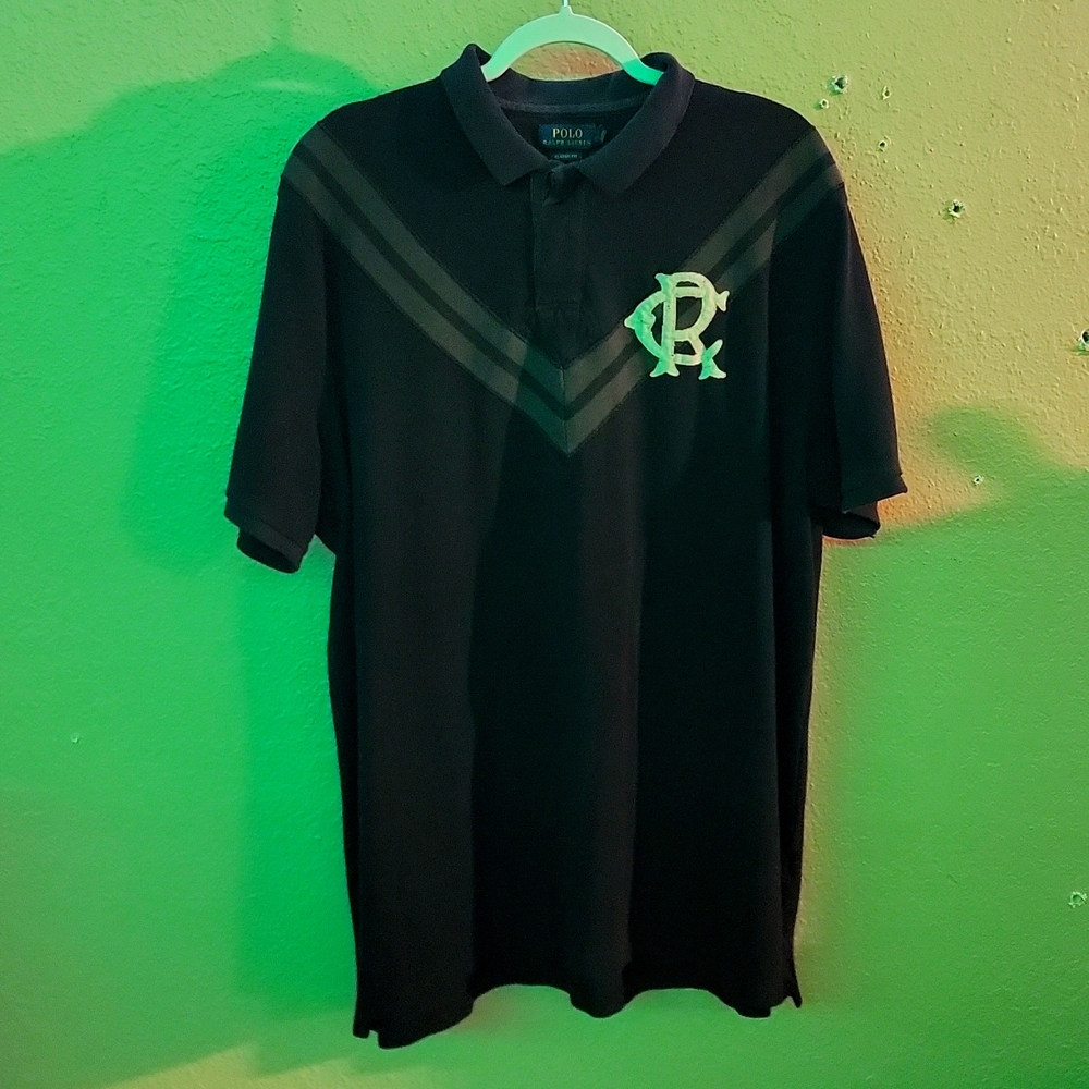 Men's XXL Black and Grey Polo SS Shirt